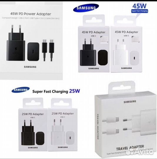 Блок Адаптер Зарядка Samsung 25-45W PD USB-C
