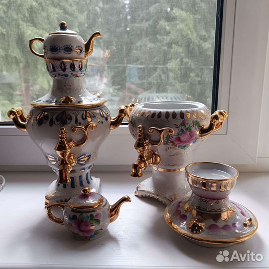 Гжель Сахарница Конфетница Чайник