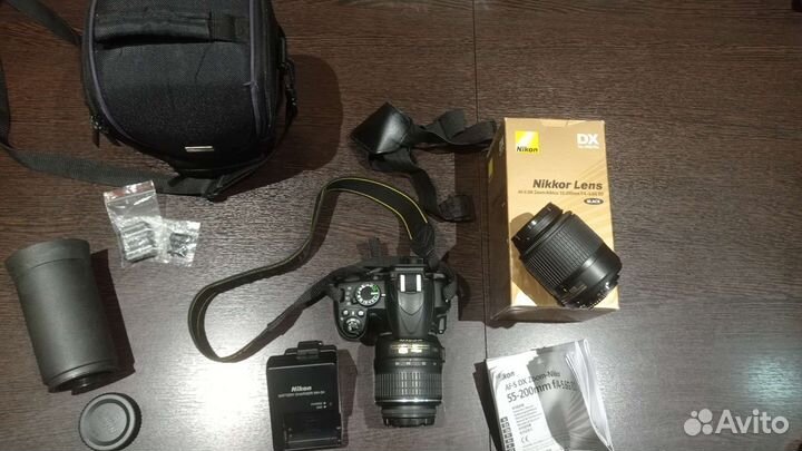 Зеркал. фотоаппарат nikon d3100 с 2 объективами