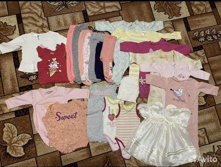 Детские вещи пакетом для девочек 62-68