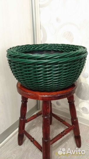 Кашпо для цветов из полиротанга