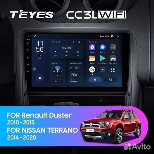 Автомагнитола Renault Duster Teyes CC3L Wifi 2/32