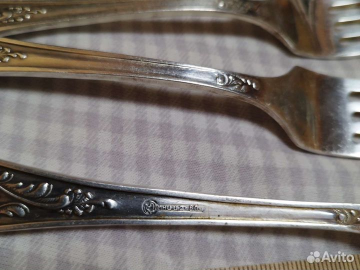 Вилка мельхиор Пламя мнц