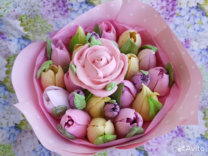 Зефирный букет на День рождения, свадьбу