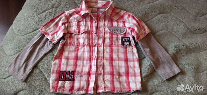 Рубашка б/у на мальчика 98-104 см