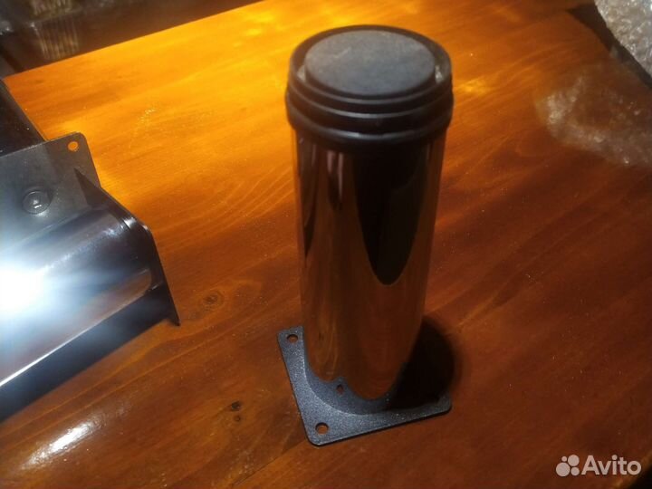 Ножка мебельная круглая регулируемая Хром