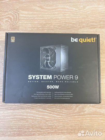 Блок питания be quiet system power 9 500w