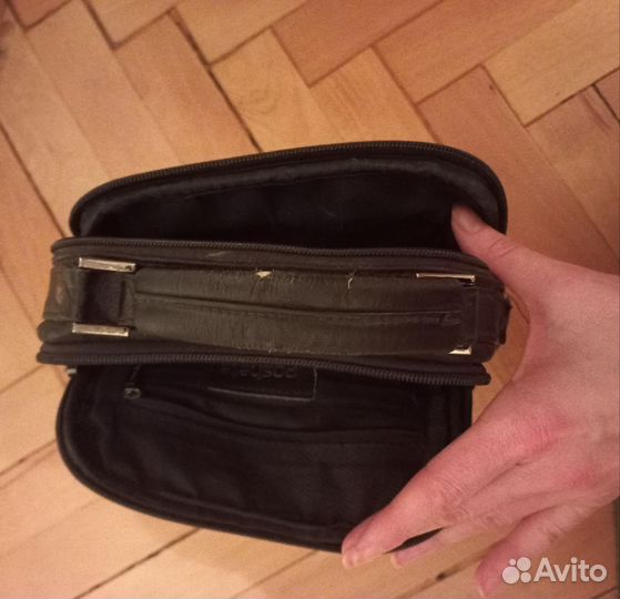 Мужская кожаная сумка через плечо бу