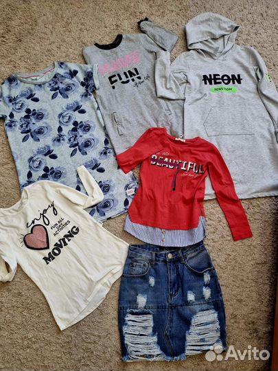 Стильные вещи на девочку новые или в идеа с 8-10л