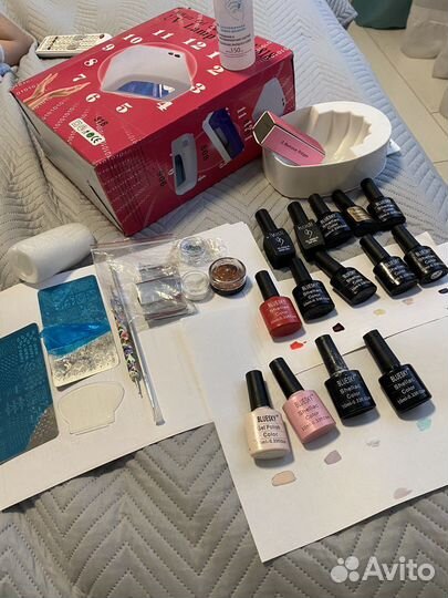 Полный набор для маникюра с уф лампой