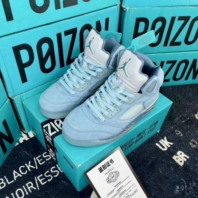 Кроссовки nike air jordan 5 retro bluebird