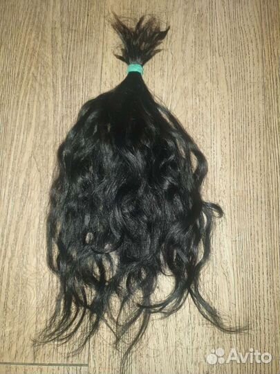 Волосы для наращивания бу 55 см,30 см кудри черные