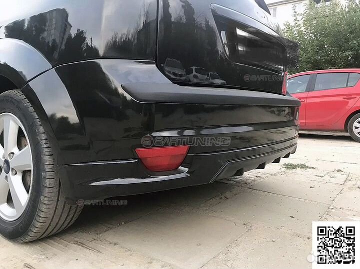 Юбка бампера Форд Фокус Накладка Ford Focus 2