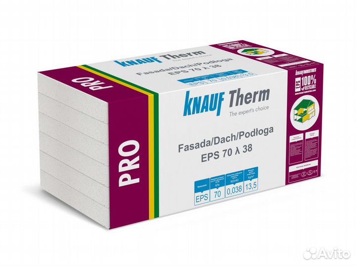 Knauf Therm пенопласт Пол pro 30 х 1000 х 1200 мм