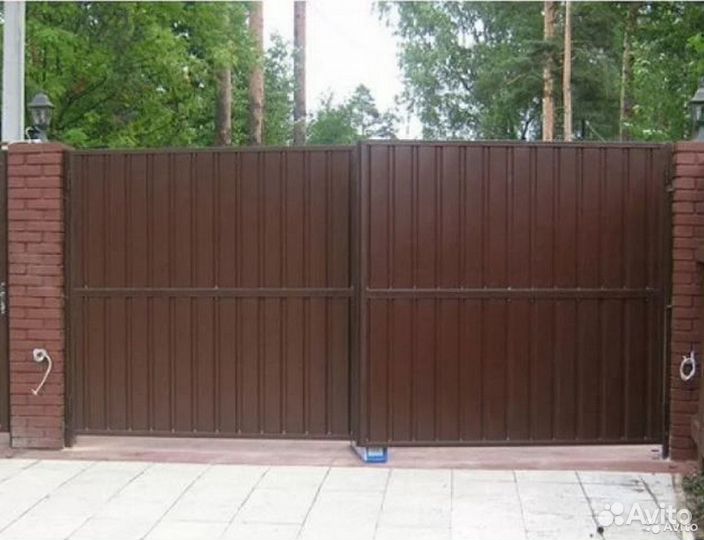Ворота распашные под профлист