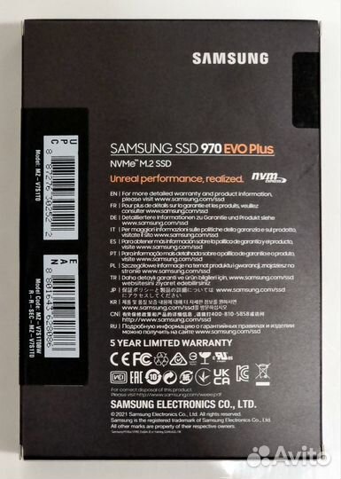 SSD Samsung 970 EVO Plus 1Tb m.2 PCI-E NVMe