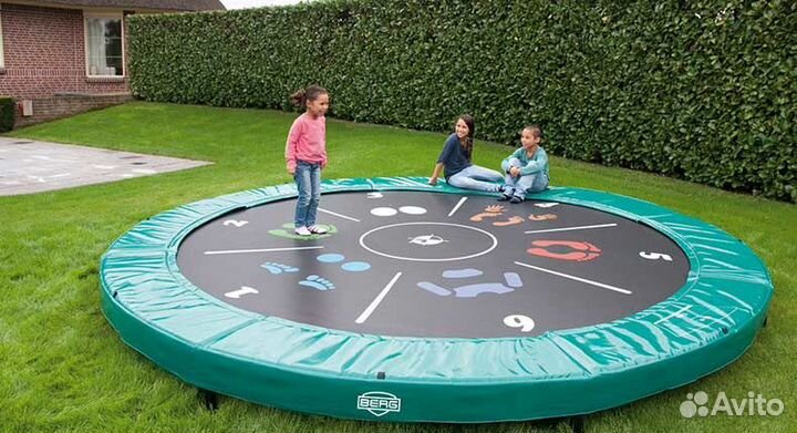 Батут Berg Elite InGround Red 380 с сеткой Safety