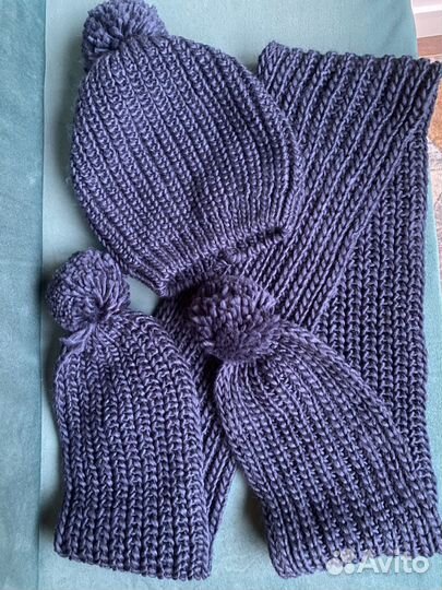 Комплект шарф и шапка объемные унисекс