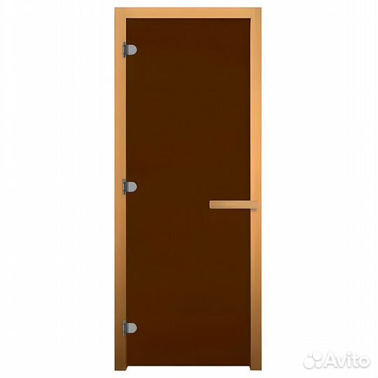 Дверь для Бани стекло Бронза 201х81 везувий