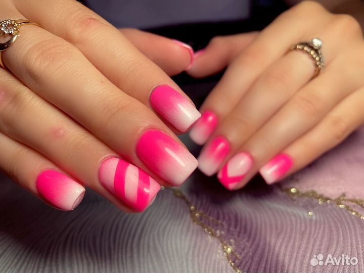 Шеллак маникюр гель-лак педикюр брови