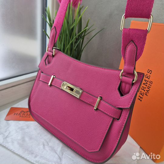 Сумка Hermes Jypsiere новая люкс фуксия