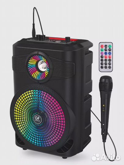 Колонка Bluetooth USB/TF/FM/AUX/TWS, RGB подсветка