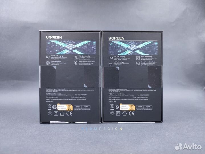 Ugreen 65W GaN сетевое зарядное (новое)