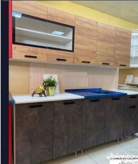 Кухня 2 метра (крафт-бетон)