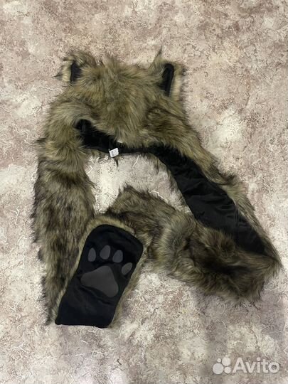 Шапка меховая шарф с ушами