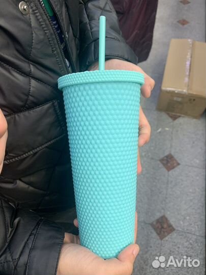 Стакан с трубочкой, 650 мл