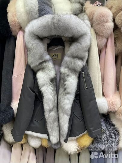 Парка с натуральным мехом