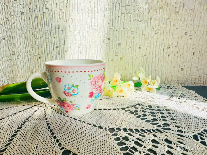 Кружка с цветами кружка с пионами