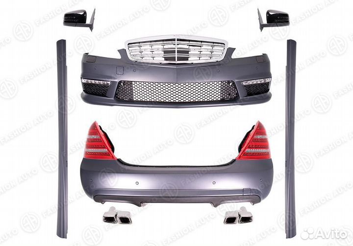 Комплект рестайлинга 63 AMG Mercedes S 221 W 221