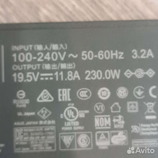 Блок питания для ноутбука asus 19.5V 11.8A
