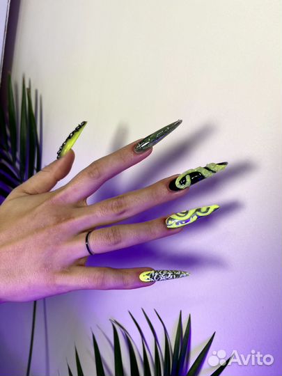 Наращивание ногтей маникюр