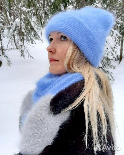 Шапка зимняя пушистая