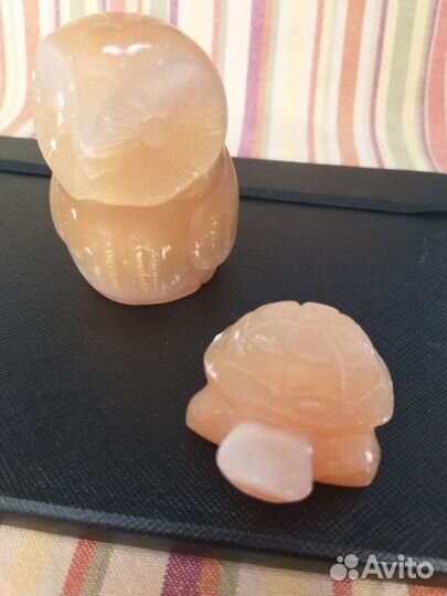 Фигурки животных натуральный камень селенит