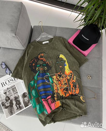 Футболка яркая женская варенка 42-50