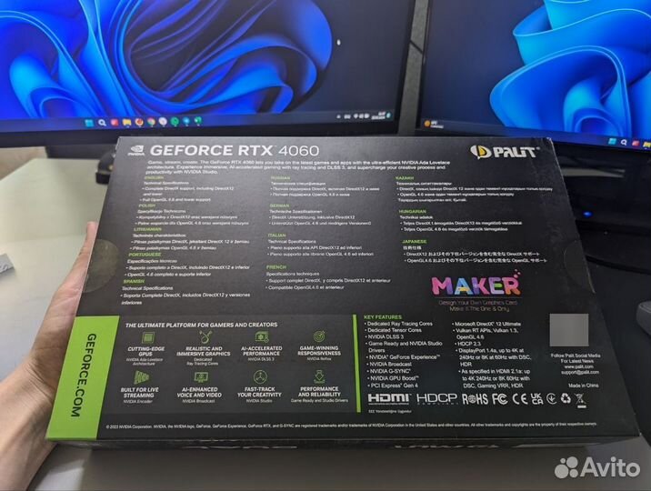 Видеокарта Palit nvidia GeForce RTX 4060 dual OC 8