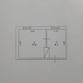 1-к. квартира, 19,3 м², 2/2 эт.