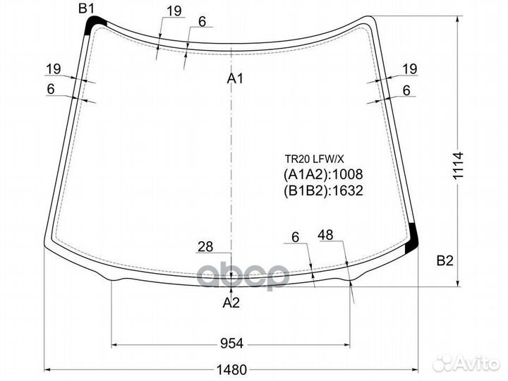 Стекло лобовое toyota estima emina/estima lucid