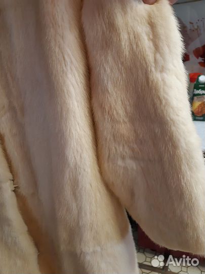 Шуба норковая с капюшоном 46 48 бу