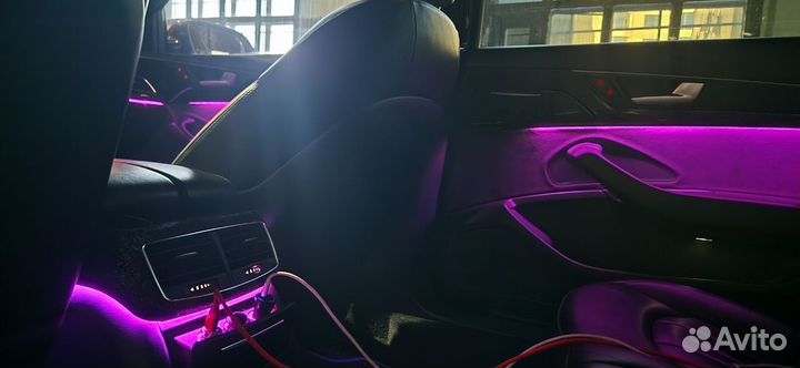 Audi контурная подсветка в салон автомобиля