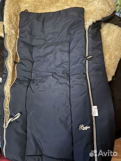 Зимний конверт в коляску на овчине