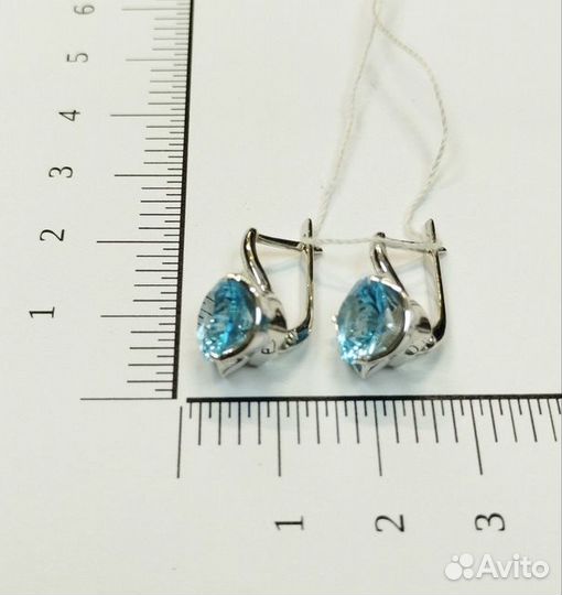 Золотые серьги с топазом