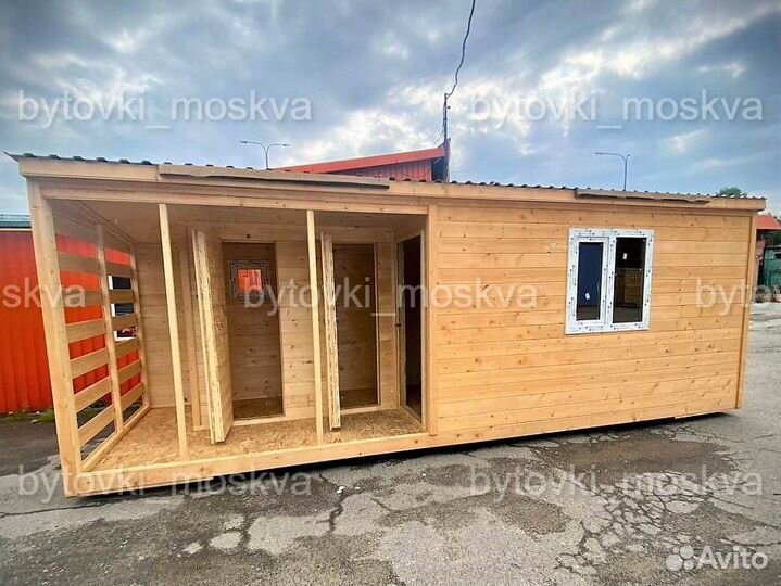 Бытовка с дровником