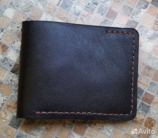 Зажим для денег из натуральной кожи ручной работы