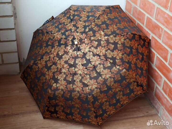 Зонт женский Три слона золотой полный автомат