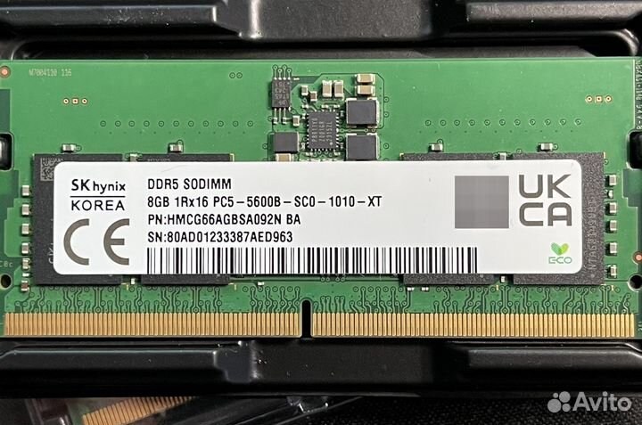 Память SK Hynix DDR5, 2x8gb, PC5-5600 sodimm