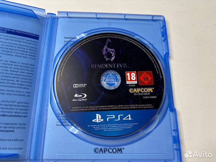 Resident evil 6 ps4 диск
